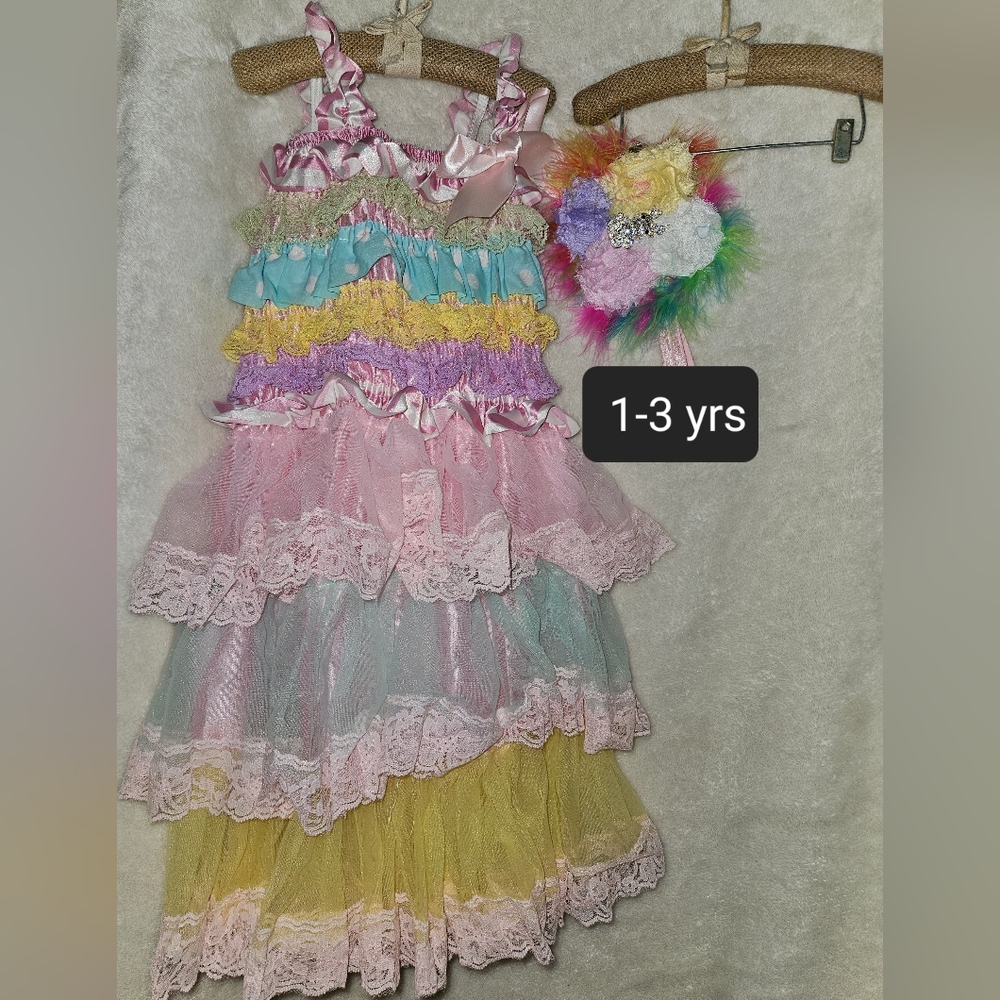 Lace dress w/headband